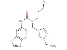 N'-1,3-benzothiazol-6-yl-N-[(1-ethyl-1H-pyrazol-4-yl)methyl]-N-(2-methoxyethyl)urea
