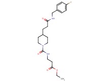 ethyl N-[(4-{3-[(4-fluorobenzyl)amino]-3-oxopropyl}-1-piperidinyl)carbonyl]-beta-alaninate