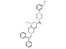 (3S*,4R*)-1-(2,2-diphenylethyl)-3-{3-[4-(3-methoxyphenyl)-1-piperazinyl]-3-oxopropyl}-N,N-dimethyl-4-piperidinamine