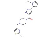 1-{[3-(1-methyl-1H-pyrrol-2-yl)-1H-pyrazol-5-yl]carbonyl}-4-[(2-methyl-1,3-thiazol-4-yl)methyl]piperazine