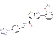 6-(2-methoxyphenyl)-N-[4-(1H-1,2,4-triazol-1-yl)benzyl]imidazo[2,1-b][1,3]thiazole-3-carboxamide