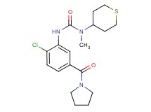 N'-[2-chloro-5-(pyrrolidin-1-ylcarbonyl)phenyl]-N-methyl-N-(tetrahydro-2H-thiopyran-4-yl)urea