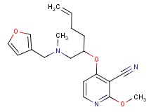 4-[(1-{[(3-furylmethyl)(methyl)amino]methyl}pent-4-en-1-yl)oxy]-2-methoxynicotinonitrile