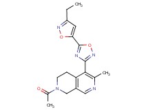 2-acetyl-5-[5-(3-ethyl-5-isoxazolyl)-1,2,4-oxadiazol-3-yl]-6-methyl-1,2,3,4-tetrahydro-2,7-naphthyridine