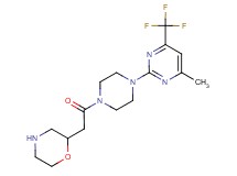 2-(2-{4-[4-methyl-6-(trifluoromethyl)-2-pyrimidinyl]-1-piperazinyl}-2-oxoethyl)morpholine hydrochloride