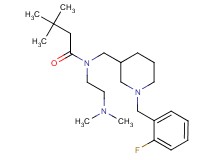 N-[2-(dimethylamino)ethyl]-N-{[1-(2-fluorobenzyl)-3-piperidinyl]methyl}-3,3-dimethylbutanamide