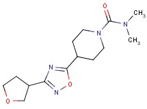 N,N-dimethyl-4-[3-(tetrahydrofuran-3-yl)-1,2,4-oxadiazol-5-yl]piperidine-1-carboxamide
