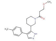 1-(3-methoxypropanoyl)-3-[4-(4-methylphenyl)-1H-pyrazol-5-yl]piperidine
