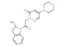 2-[2-(2-methyl-2,3-dihydro-1H-indol-1-yl)-2-oxoethyl]-5-morpholin-4-ylpyridazin-3(2H)-one