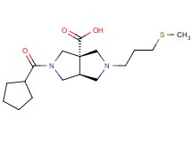 (3aS*,6aS*)-2-(cyclopentylcarbonyl)-5-[3-(methylthio)propyl]hexahydropyrrolo[3,4-c]pyrrole-3a(1H)-carboxylic acid