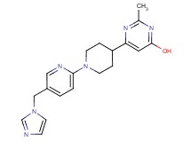 6-{1-[5-(1H-imidazol-1-ylmethyl)-2-pyridinyl]-4-piperidinyl}-2-methyl-4-pyrimidinol