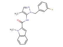 N-[1-(3-fluorobenzyl)-4-methyl-1H-pyrazol-5-yl]-1-methyl-1H-indole-2-carboxamide