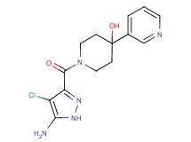 1-[(5-amino-4-chloro-1H-pyrazol-3-yl)carbonyl]-4-pyridin-3-ylpiperidin-4-ol