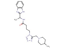 N-[1-(1H-benzimidazol-2-yl)ethyl]-4-{5-[(4-methyl-1-piperidinyl)methyl]-1H-tetrazol-1-yl}butanamide