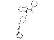 5-({4-[(2E)-3-phenyl-2-propen-1-yl]-1-piperazinyl}methyl)-6-(1-piperidinylcarbonyl)imidazo[2,1-b][1,3]thiazole