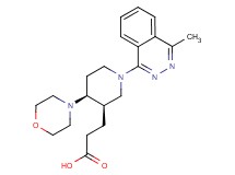 3-[(3R*,4S*)-1-(4-methylphthalazin-1-yl)-4-morpholin-4-ylpiperidin-3-yl]propanoic acid