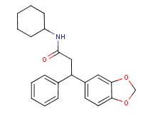 3-(1,3-benzodioxol-5-yl)-N-cyclohexyl-3-phenylpropanamide