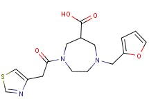 1-(2-furylmethyl)-4-(1,3-thiazol-4-ylacetyl)-1,4-diazepane-6-carboxylic acid