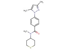 4-(3,5-dimethyl-1H-pyrazol-1-yl)-N-methyl-N-(tetrahydro-2H-thiopyran-4-yl)benzamide