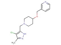 3-[({1-[(4-chloro-3-methyl-1H-pyrazol-5-yl)methyl]piperidin-4-yl}oxy)methyl]pyridine