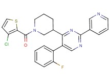 4-{1-[(3-chloro-2-thienyl)carbonyl]-3-piperidinyl}-5-(2-fluorophenyl)-2-(3-pyridinyl)pyrimidine