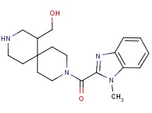 {9-[(1-methyl-1H-benzimidazol-2-yl)carbonyl]-3,9-diazaspiro[5.5]undec-1-yl}methanol dihydrochloride
