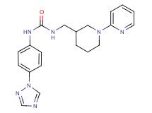 N-[(1-pyridin-2-ylpiperidin-3-yl)methyl]-N'-[4-(1H-1,2,4-triazol-1-yl)phenyl]urea