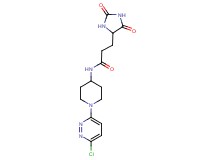 N-[1-(6-chloro-3-pyridazinyl)-4-piperidinyl]-3-(2,5-dioxo-4-imidazolidinyl)propanamide