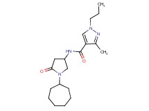 N-(1-cycloheptyl-5-oxo-3-pyrrolidinyl)-3-methyl-1-propyl-1H-pyrazole-4-carboxamide