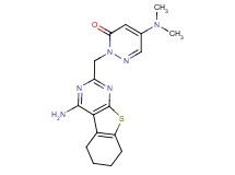 2-[(4-amino-5,6,7,8-tetrahydro[1]benzothieno[2,3-d]pyrimidin-2-yl)methyl]-5-(dimethylamino)-3(2H)-pyridazinone