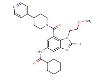 N-(1-(2-methoxyethyl)-7-{[4-(4-pyridinyl)-1-piperidinyl]carbonyl}-1H-benzimidazol-5-yl)cyclohexanecarboxamide