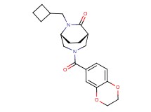 (1S*,5R*)-6-(cyclobutylmethyl)-3-(2,3-dihydro-1,4-benzodioxin-6-ylcarbonyl)-3,6-diazabicyclo[3.2.2]nonan-7-one