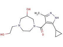 1-[(5-cyclopropyl-3-methyl-1H-pyrazol-4-yl)carbonyl]-4-(2-hydroxyethyl)-1,4-diazepan-6-ol