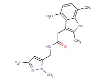 N-[(1,3-dimethyl-1H-pyrazol-5-yl)methyl]-2-(2,4,7-trimethyl-1H-indol-3-yl)acetamide