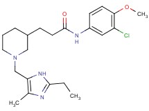 N-(3-chloro-4-methoxyphenyl)-3-{1-[(2-ethyl-4-methyl-1H-imidazol-5-yl)methyl]-3-piperidinyl}propanamide
