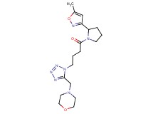 4-[(1-{4-[2-(5-methylisoxazol-3-yl)pyrrolidin-1-yl]-4-oxobutyl}-1H-tetrazol-5-yl)methyl]morpholine