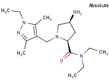 (2S,4S)-4-amino-N,N-diethyl-1-[(1-ethyl-3,5-dimethyl-1H-pyrazol-4-yl)methyl]pyrrolidine-2-carboxamide