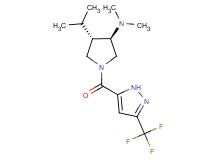 (3R*,4S*)-4-isopropyl-N,N-dimethyl-1-{[3-(trifluoromethyl)-1H-pyrazol-5-yl]carbonyl}-3-pyrrolidinamine