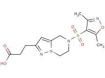 3-{5-[(3,5-dimethyl-4-isoxazolyl)sulfonyl]-4,5,6,7-tetrahydropyrazolo[1,5-a]pyrazin-2-yl}propanoic acid