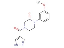 1-(3-methoxyphenyl)-4-(1H-pyrazol-4-ylcarbonyl)piperazin-2-one