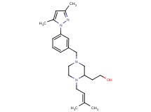 2-[4-[3-(3,5-dimethyl-1H-pyrazol-1-yl)benzyl]-1-(3-methyl-2-buten-1-yl)-2-piperazinyl]ethanol