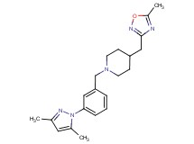1-[3-(3,5-dimethyl-1H-pyrazol-1-yl)benzyl]-4-[(5-methyl-1,2,4-oxadiazol-3-yl)methyl]piperidine