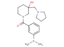 1-[3-(dimethylamino)benzoyl]-3-(pyrrolidin-1-ylmethyl)piperidin-3-ol