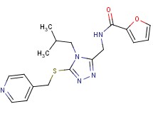N-({4-isobutyl-5-[(4-pyridinylmethyl)thio]-4H-1,2,4-triazol-3-yl}methyl)-2-furamide