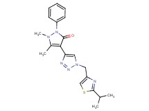 4-{1-[(2-isopropyl-1,3-thiazol-4-yl)methyl]-1H-1,2,3-triazol-4-yl}-1,5-dimethyl-2-phenyl-1,2-dihydro-3H-pyrazol-3-one