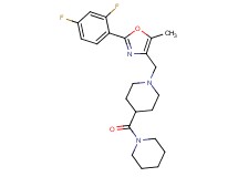 1-{[2-(2,4-difluorophenyl)-5-methyl-1,3-oxazol-4-yl]methyl}-4-(1-piperidinylcarbonyl)piperidine