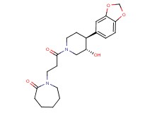 1-{3-[(3S*,4S*)-4-(1,3-benzodioxol-5-yl)-3-hydroxypiperidin-1-yl]-3-oxopropyl}azepan-2-one