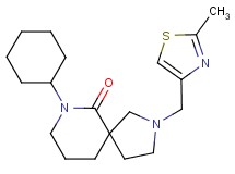 7-cyclohexyl-2-[(2-methyl-1,3-thiazol-4-yl)methyl]-2,7-diazaspiro[4.5]decan-6-one