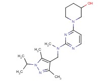 1-{2-[[(1-isopropyl-3,5-dimethyl-1H-pyrazol-4-yl)methyl](methyl)amino]pyrimidin-4-yl}piperidin-3-ol