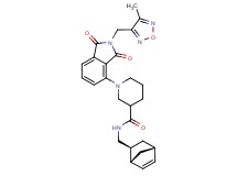 N-[(1R*,2S*,4R*)-bicyclo[2.2.1]hept-5-en-2-ylmethyl]-1-{2-[(4-methyl-1,2,5-oxadiazol-3-yl)methyl]-1,3-dioxo-2,3-dihydro-1H-isoindol-4-yl}-3-piperidinecarboxamide